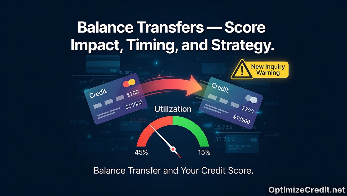 Graph showing how balance transfers affect credit utilization and scores
