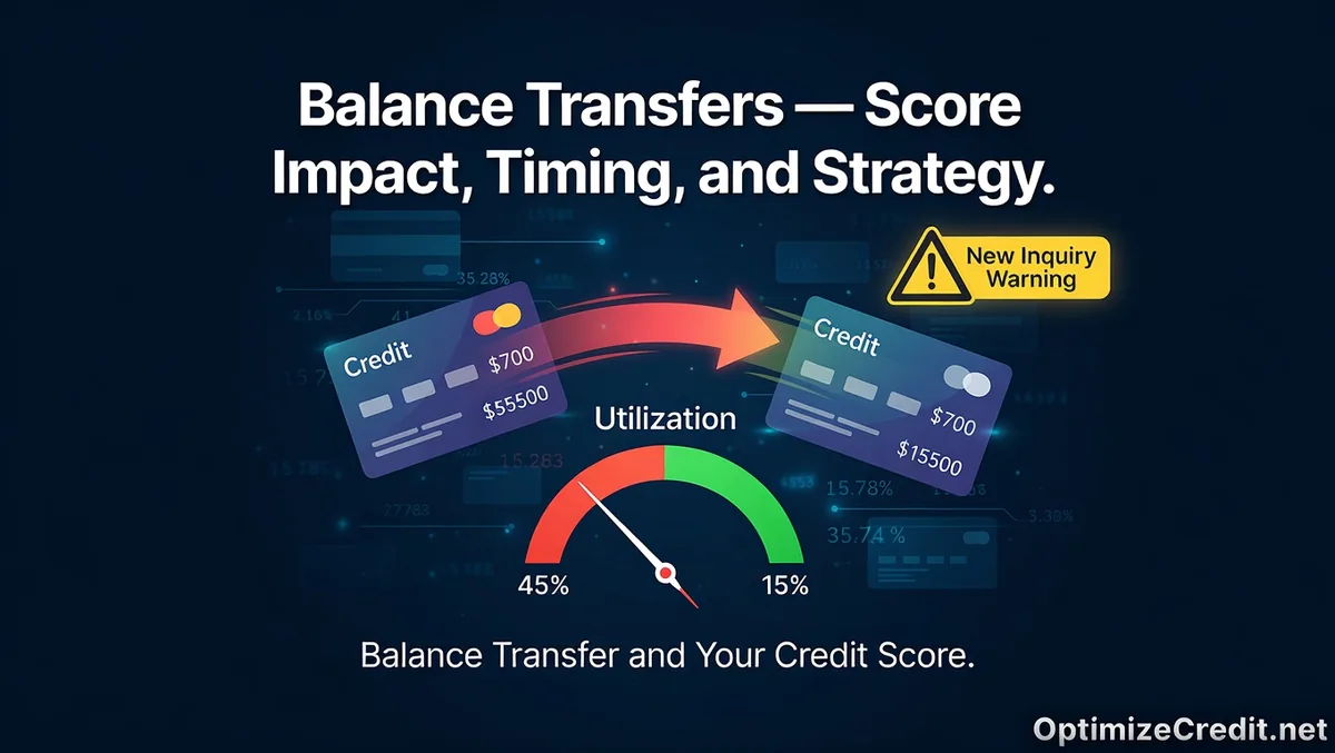 Graph showing how balance transfers affect credit utilization and scores