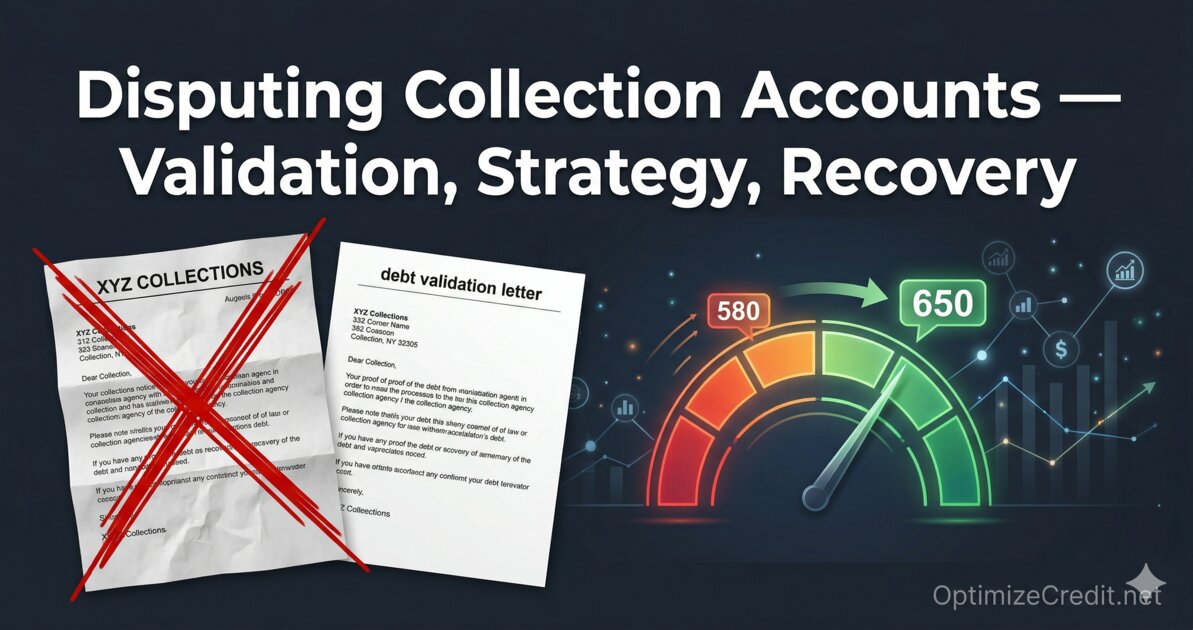Letter template guide for disputing collection accounts on credit reports