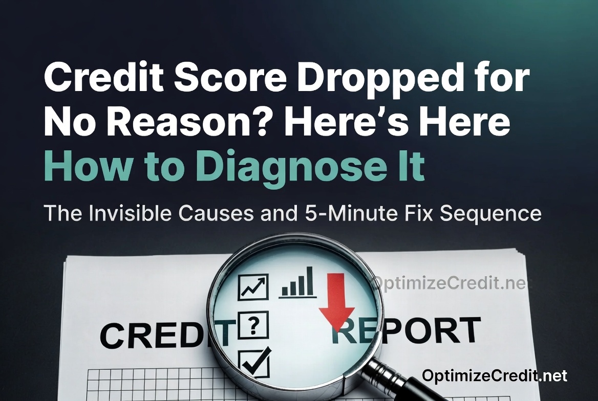 Diagnostic checklist for investigating unexpected credit score drops