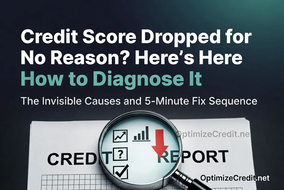 Diagnostic checklist for investigating unexpected credit score drops