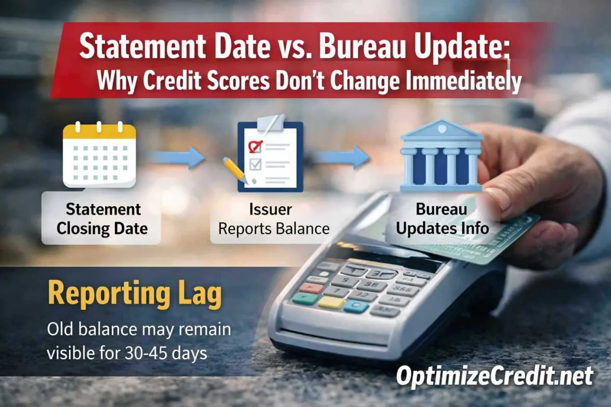Statement Date vs Bureau Update: Why Credit Scores Don't Change Immediately