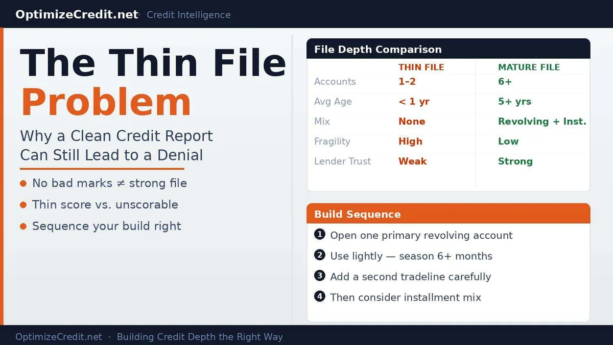 The Thin File Problem: Why a Clean Credit Report Can Still Lead to a Loan Denial