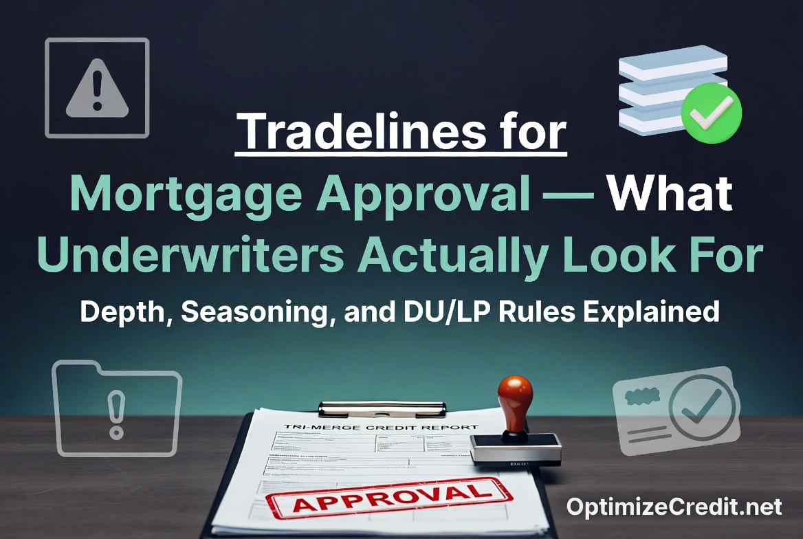 Strategy diagram showing how tradelines support mortgage qualification